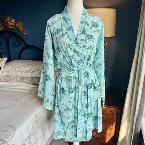 NWT Turquoise Turtle 100% Cotton Robe